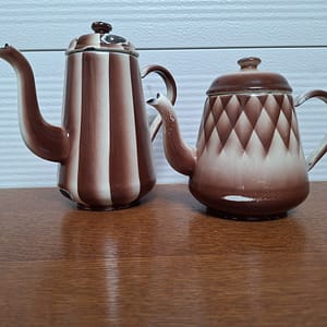 Vintage Emaille Koffiepotten Set