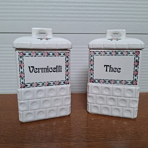 Vintage Keramische Voorraadpotten - Vermicelli