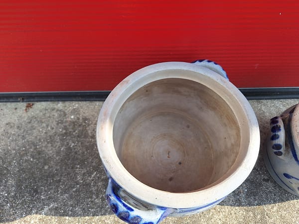 Sfeervolle, antieke Keulse pot met kobaltblauwe beschildering - Afbeelding 3