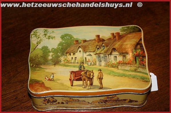 Oud blikje met afbeelding Boerenerf - Afbeelding 3