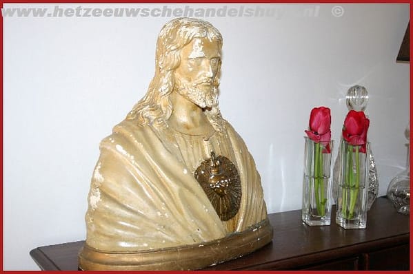 Antiek Jezusbeeld goud (E.Dewald)