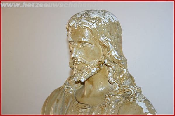 Antiek Jezusbeeld goud (E.Dewald) - Afbeelding 2