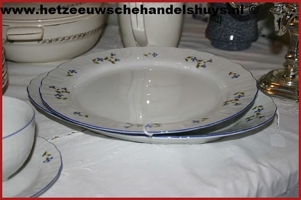 Schaal Bavaria blauw bloempje rond 70056