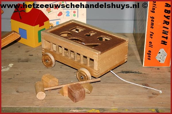Blokkenwagen naturel 70041