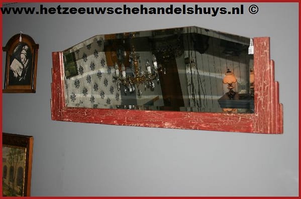 Spiegel met gebladderde lijst - Afbeelding 2